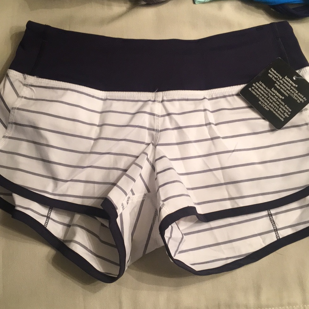 Lululemon quiet stripe speed shorts size 2